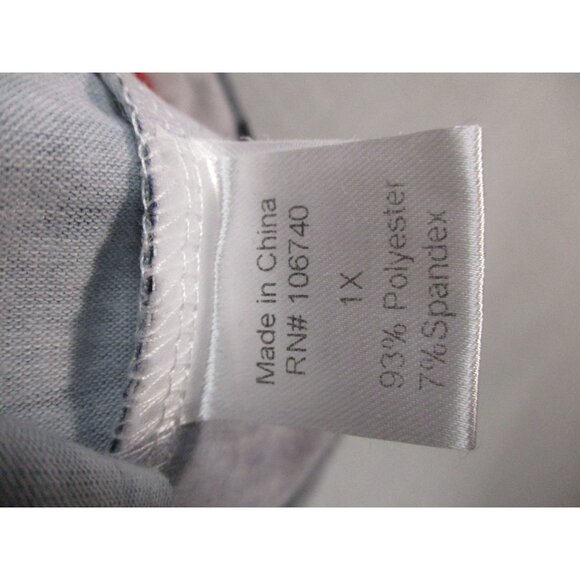 Catalog Favorites Multi-color Rhinestones 3/4 Sleave Cat Print Top 1X - Picture 8 of 11